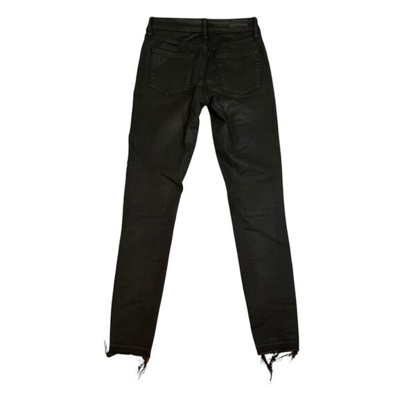 Articles of Society Coated Sarah Skinny Jeans Black Stretch Denim 25 - Picture 4 of 12